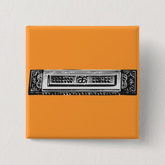 Harmonica 15 Cm Square Badge (Front)