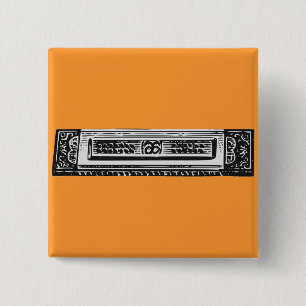 Harmonica 15 Cm Square Badge