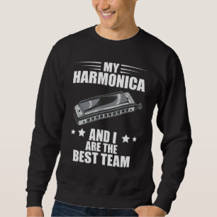 Harmonica Best Team French Harp Player Musician Bl Sweatshirt