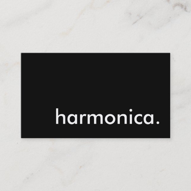 harmonica. business card (Front)