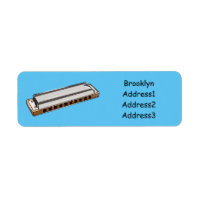 Harmonica cartoon illustration