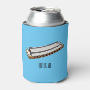 Harmonica cartoon illustration can cooler