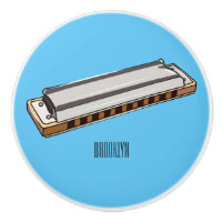 Harmonica cartoon illustration