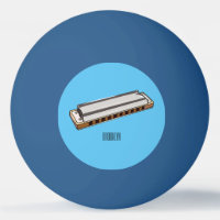 Harmonica cartoon illustration