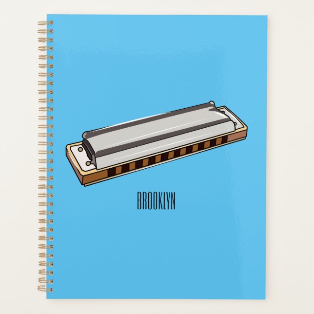 Harmonica cartoon illustration planner (Front)