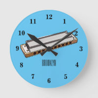 Harmonica cartoon illustration