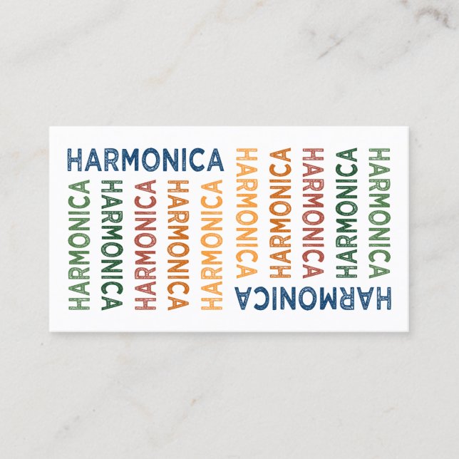 Harmonica Colourful Business Card (Front)