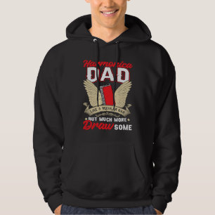Harmonica Dad Like A Regular Dad But Much More DR Hoodie