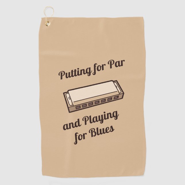 Harmonica Golf Towel (Front)