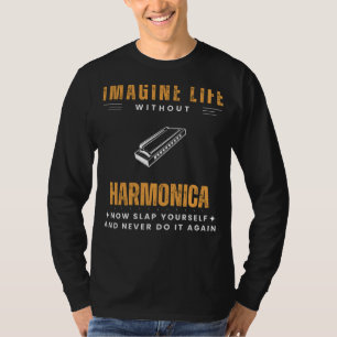 Harmonica Hilarity: Slap Yourself & Harmonise with T-Shirt
