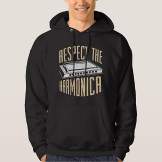 Harmonica Lover Respect The Harmonica Reed Player  Hoodie
