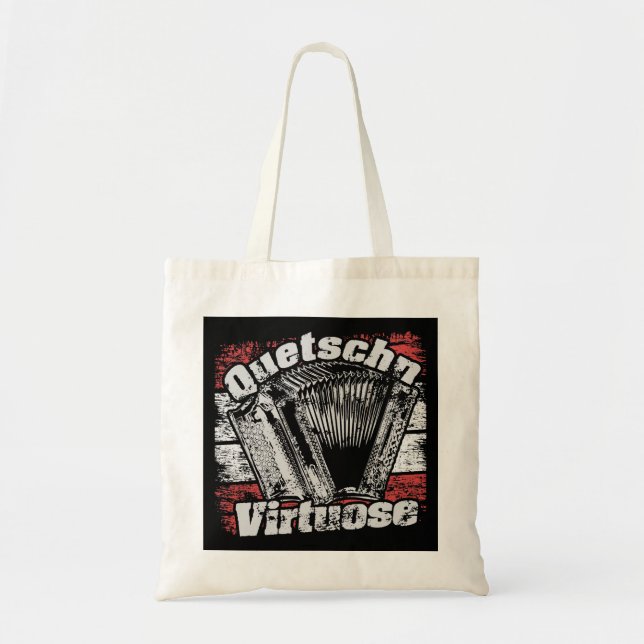 Harmonica Lover Squeezing Virtuose Styrian Harmoni Tote Bag (Front)