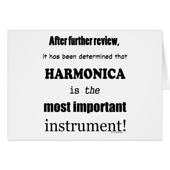 Harmonica Most Important Instrument (Front Horizontal)