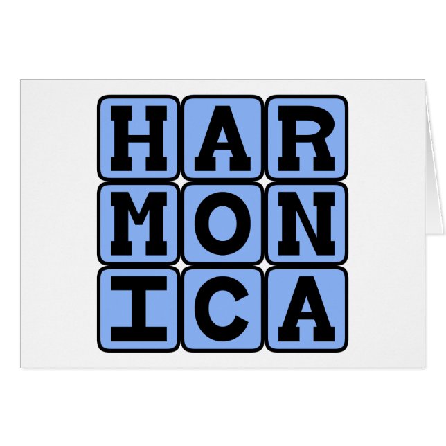 Harmonica, Musical Instrument (Front Horizontal)