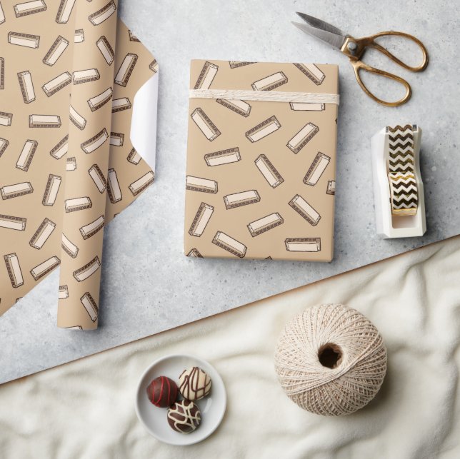 Harmonica Pattern Wrapping Paper (Crafts)