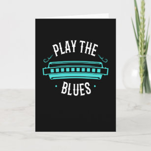 Harmonica Play The Blues Instrument Card