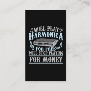 Harmonica Player Blues Music French Harp Lover Business Card