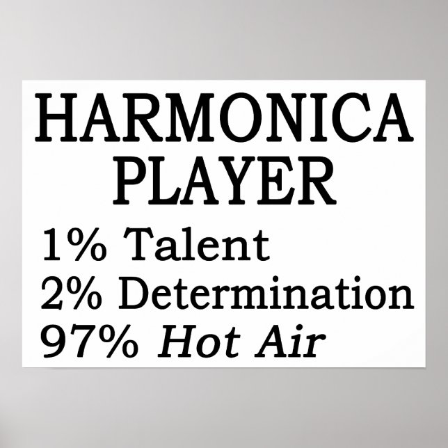 Harmonica Player Hot Air Poster (Front)
