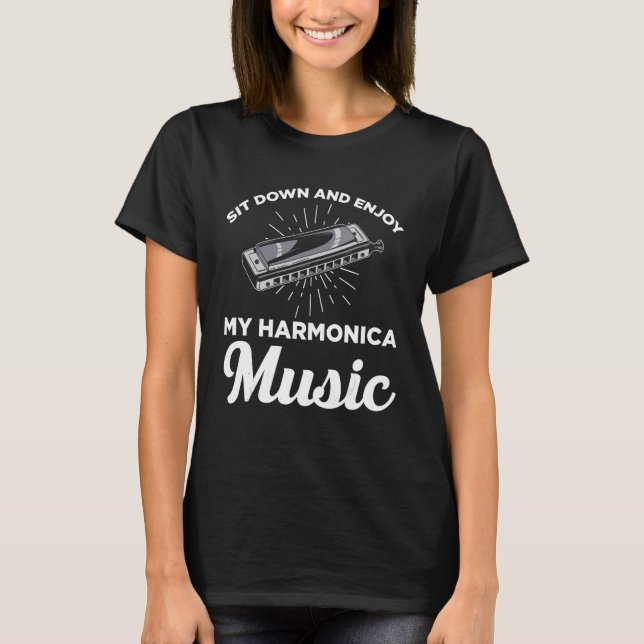 Harmonica Playing For Harmonica Player Harmonica T T-Shirt (Front)