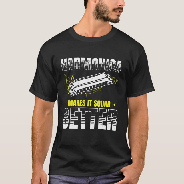 Harmonica Playing For Harmonica Player Harmonica T T-Shirt (Front)