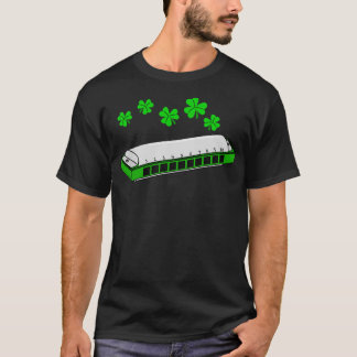 Harmonica St Patricks Day Harmonicist Irish Musici T-Shirt