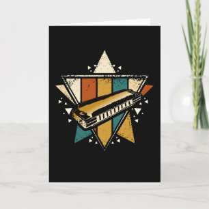 Harmonica Vintage Card
