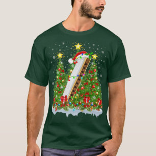 Harmonica Xmas Lights Santa Harmonica Christmas Tr T-Shirt
