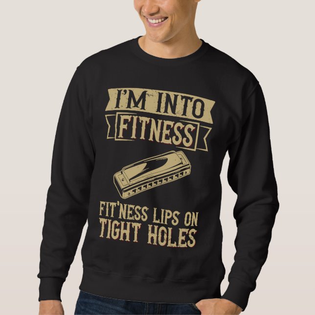 Harmonicist Harmonica Player French Harp Sweatshirt (Front)