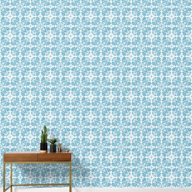 Harmonious Blue Mandala  Wallpaper (Hallway)