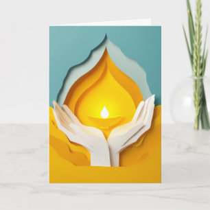 Harmonious Hands Holding Light Card