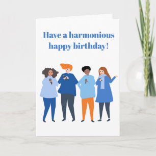 Harmonious Happy Birthday Lady Singers Card