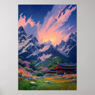 Harmonious Japanese House  Poster