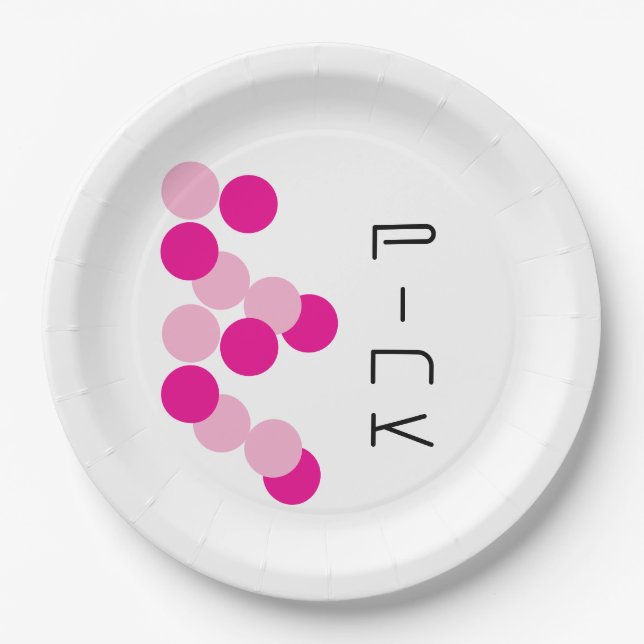 Harmonious Pink Fusion Paper Plate (Front)