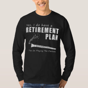Harmonious Retirement Tunes: Clarinet Playing Funn T-Shirt