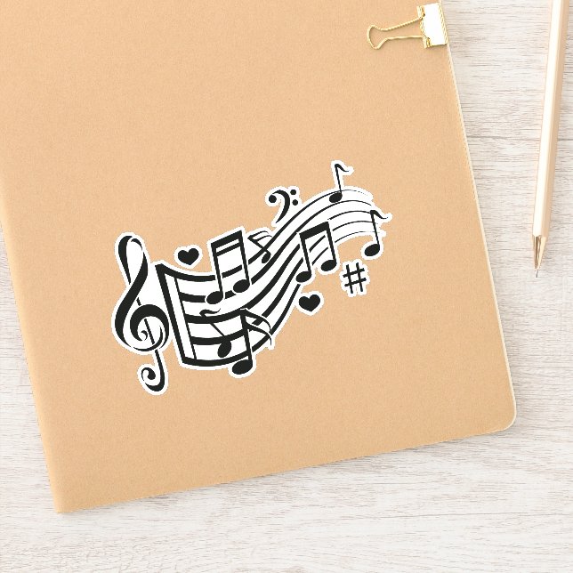 Harmonious Whispers: Feel the Rhythm - Music Notes (Notebook)