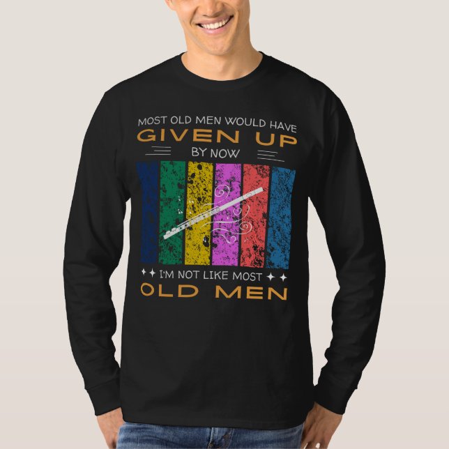 Harmonise Your Look: Flute Design for Music Lovers T-Shirt (Front)