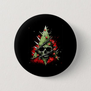 Harmonising Contrasts Christmas Tree Meets Punk-Ro 6 Cm Round Badge