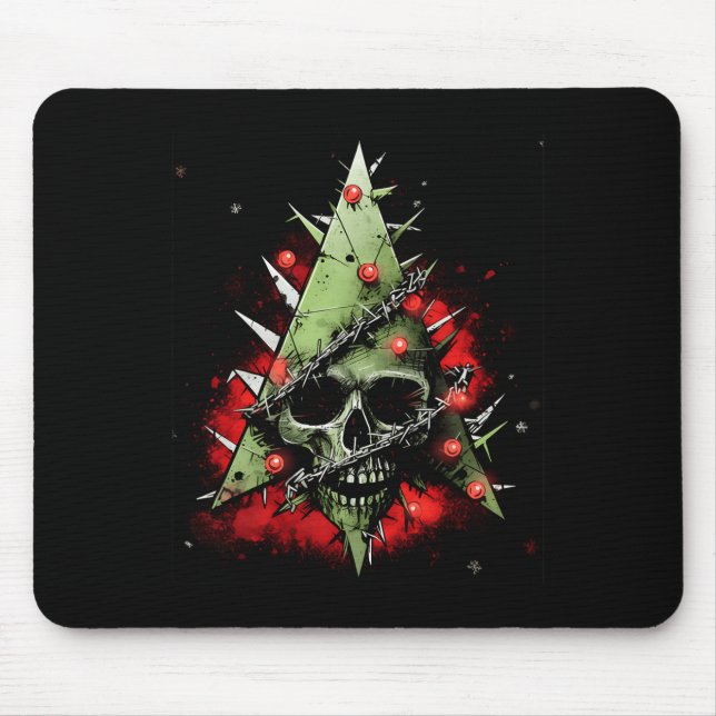 Harmonising Contrasts Christmas Tree Meets Punk-ro Mouse Pad (Front)