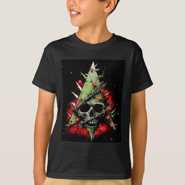 Harmonising Contrasts Christmas Tree Meets Punk-Ro T-Shirt (Front)