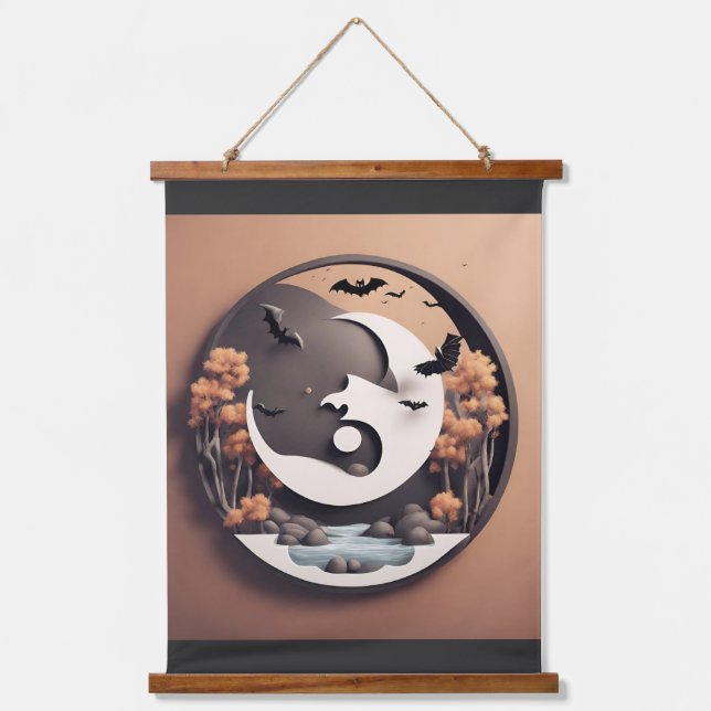 Harmonising Halloween: Zen-Style Delights Hanging Tapestry (Front)