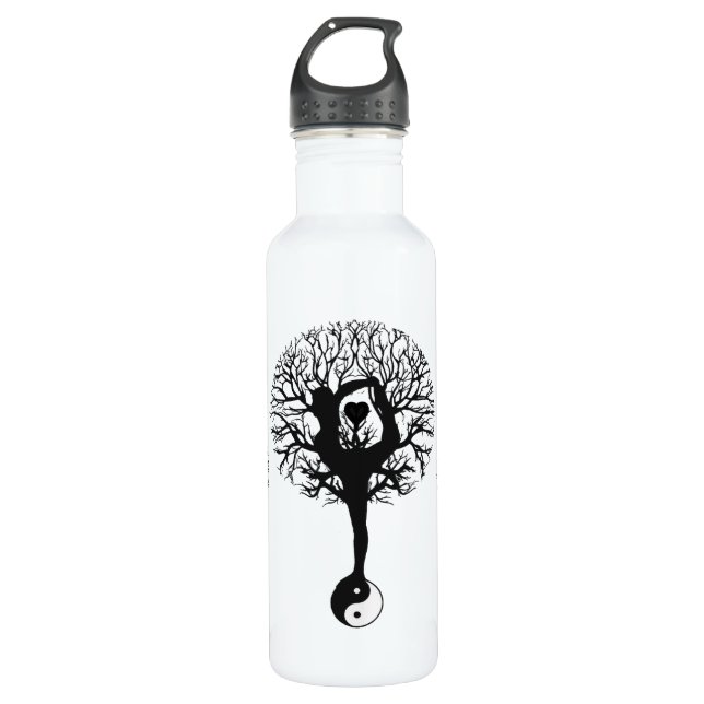 Harmony & Balance  Yin Yang Tree of Life 710 Ml Water Bottle (Front)
