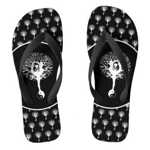 Harmony & Balance  Yin Yang Tree of Life Jandals