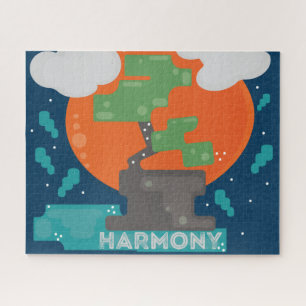 Harmony Bonsai Tree Pixel Gamer Jigsaw Puzzle