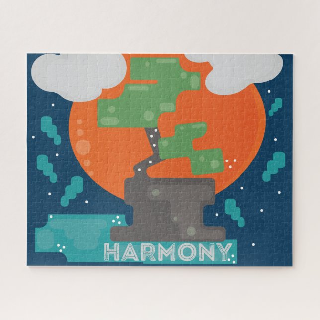 Harmony Bonsai Tree Pixel Gamer Jigsaw Puzzle (Horizontal)