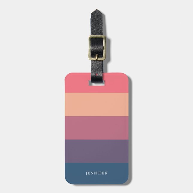 Harmony Colourful Stripes Luggage Luggage Tag (Front Vertical)