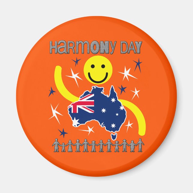 Harmony Day Australia  Magnet (Front)