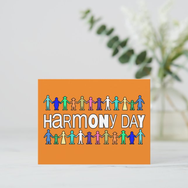 Harmony Day Australia  Postcard (Standing Front)