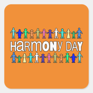 Harmony Day Australia Square Sticker