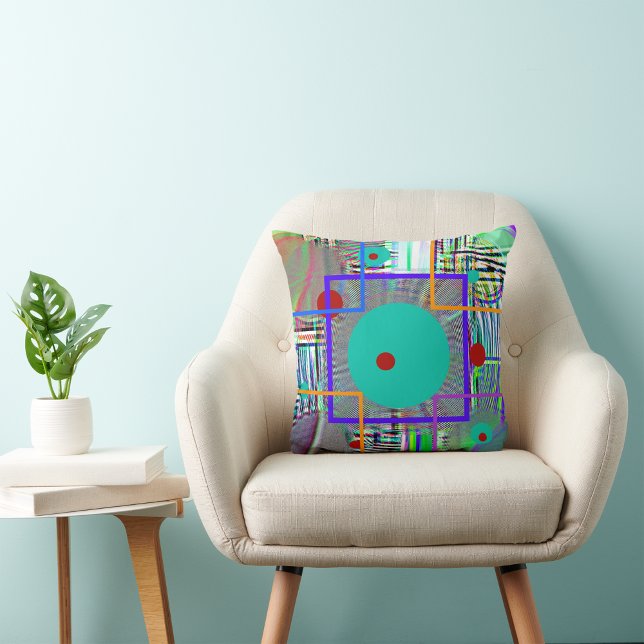 Harmony Geometry — Vibrant Folk-Art Watercolor Cushion (Creator Uploaded)