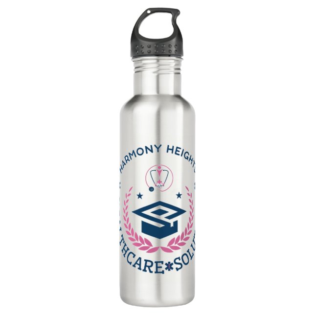 Harmony Heights Healthcare Solutions Company Logo 710 Ml Water Bottle (Front)